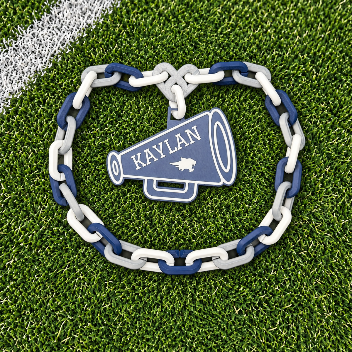 Cheer Megaphone Medallion — Name Ready