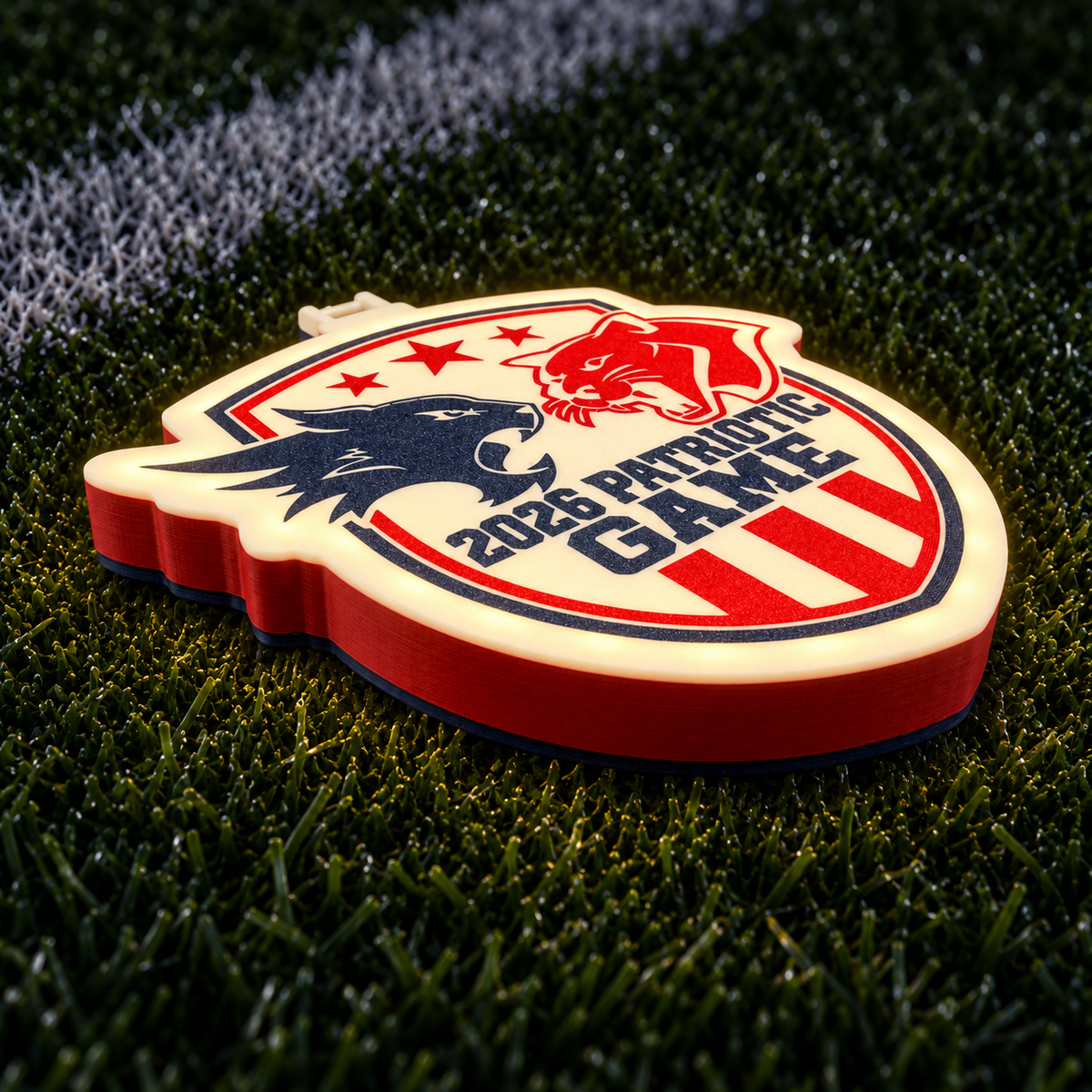 2026 Patriotic Game Light-Up Medallion — Wildcats vs. Cougars