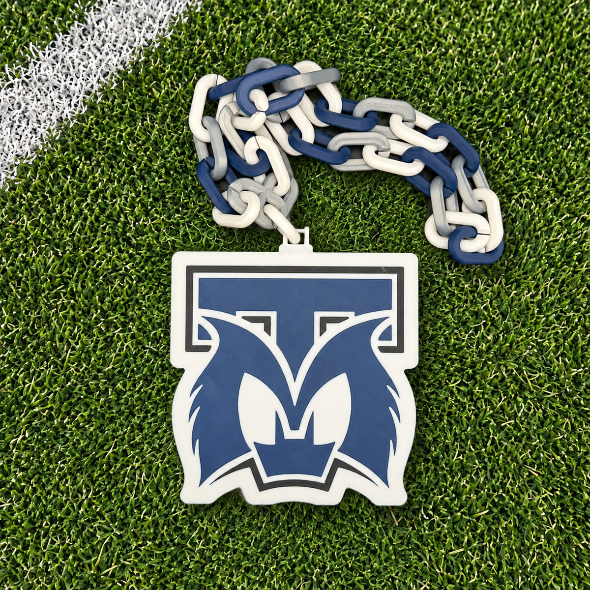 Light-Up Roaring Blue Band Medallion — LED Glow, Solid or Blinking