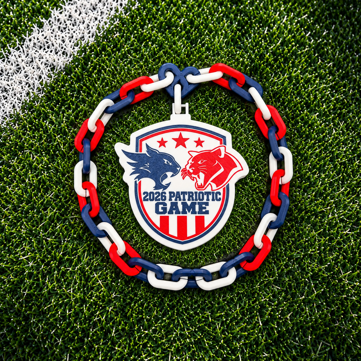 2026 Patriotic Game Light-Up Medallion — Wildcats vs. Cougars