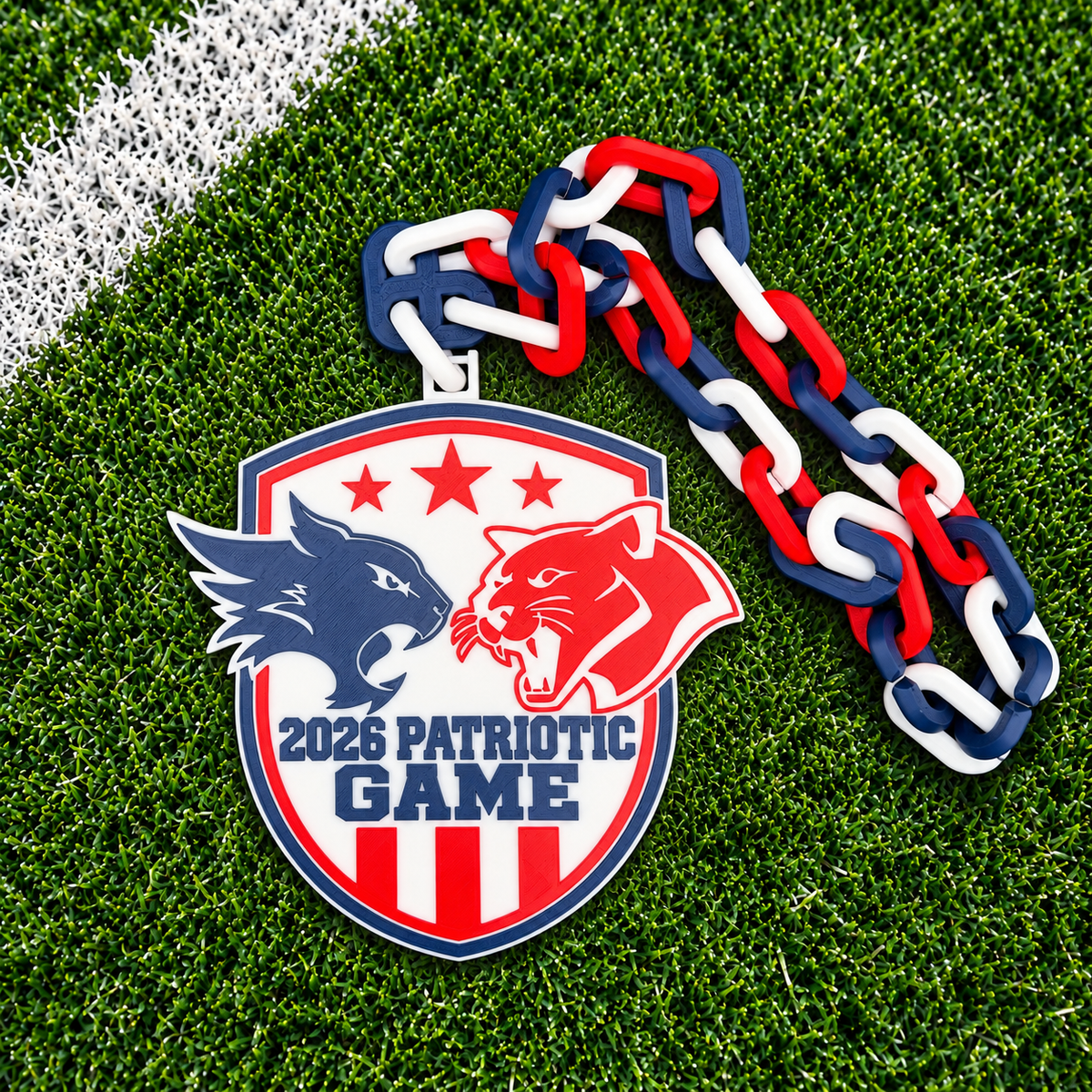 2026 Patriotic Game Medallion — Wildcats vs. Cougars, Oversized