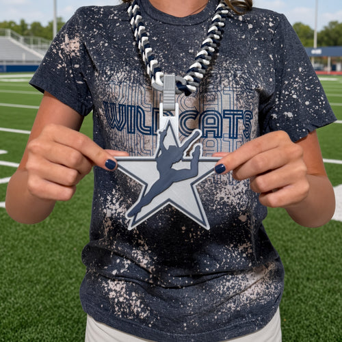Silver Stars Medallion — Dance Team Spirit Piece