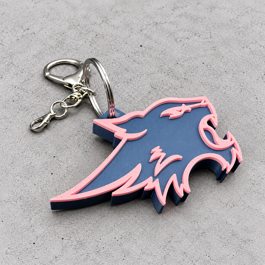 Wildcat Head Keychain — Modern Mark