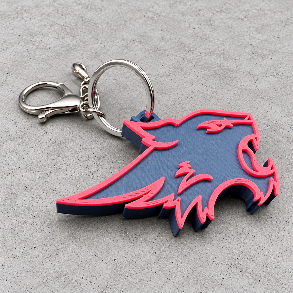 Wildcat Head Keychain — Modern Mark
